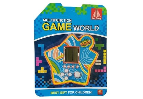 LEAN TOYS Gra Elektroniczna Kieszonkowa Tetris Gwiazdka Pomarańczowy