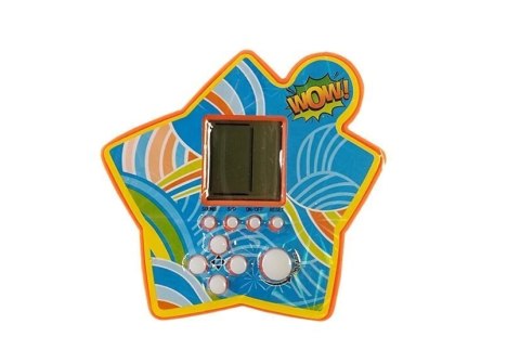 LEAN TOYS Gra Elektroniczna Kieszonkowa Tetris Gwiazdka Pomarańczowy