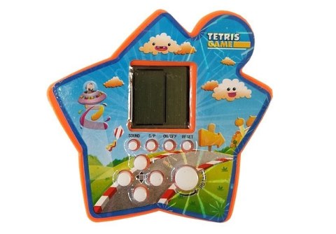 LEAN TOYS Gra Elektroniczna Kieszonkowa Tetris Gwiazdka Pomarańczowy