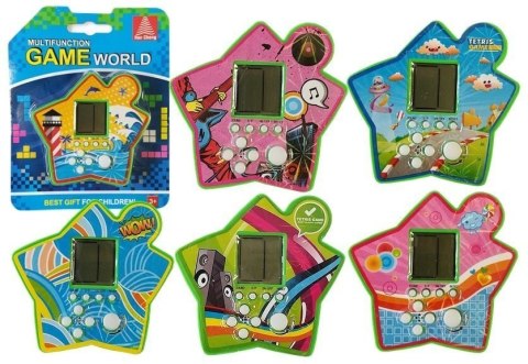 LEAN TOYS Gra Elektroniczna Kieszonkowa Tetris Gwiazdka Zielony