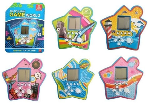 LEAN Toys Gra Elektroniczna Kieszonkowa Tetris Gwiazdka Niebieski