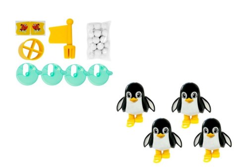 LEAN Toys Gra Lodowiec Pingwinów Podbijanie Piłek Śnieżek