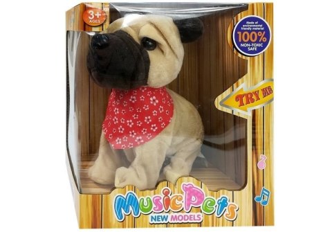 LEAN Toys Interaktywny Piesek Szczeka Rusza Ogonkiem Sensory