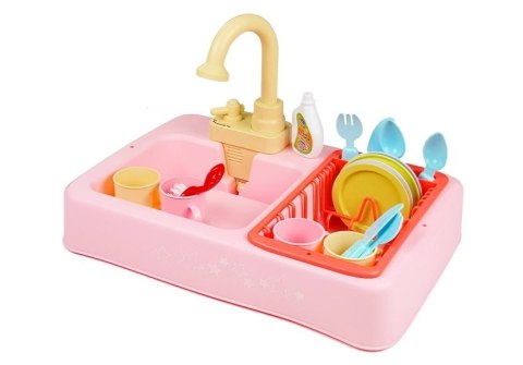 LEAN Toys Kolorowy Zlewozmywak Zlew z Wodą + Akcesoria