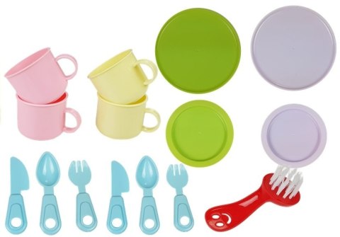 LEAN Toys Kolorowy Zlewozmywak Zlew z Wodą + Akcesoria