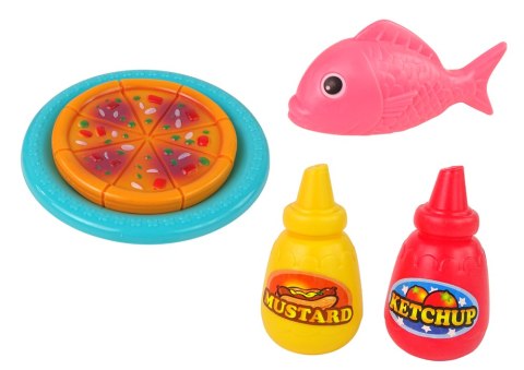 LEAN Toys Kuchenka Mikrofalowa Akcesoria Pizza Kurczak Mikrofalówka Na Baterie