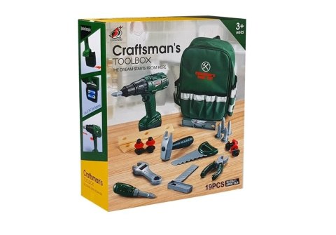 LEAN Toys Plecak Majsterkowicza Zestaw Narzędzi Wiertarka
