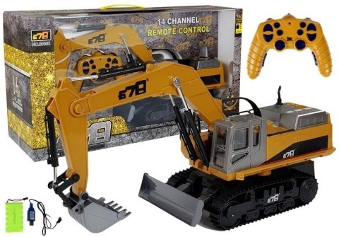 LEAN Toys Pojazd Budowlany Koparka RC Zdalnie Sterowana 2.4G R/C Światła Żółty