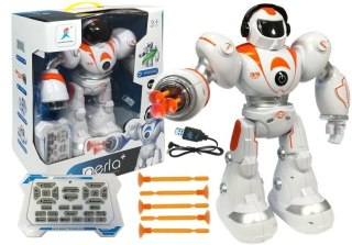 LEAN Toys Robot Zdalnie sterowany pomarańczowy