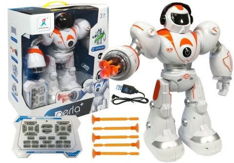 LEAN Toys Robot Zdalnie sterowany pomarańczowy