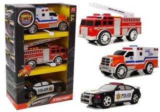 LEAN Toys Zestaw Aut Służby Specjalne Straż Pożarna Policja