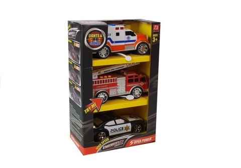 LEAN Toys Zestaw Aut Służby Specjalne Straż Pożarna Policja