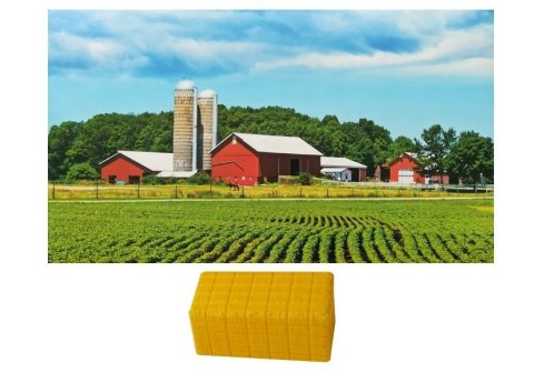 LEAN Toys Zestaw Autek Farmerskich Zgrabiarka Prasa