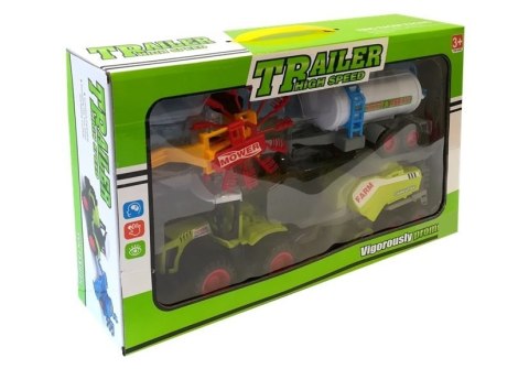 LEAN Toys Zestaw Autek Farmerskich Zgrabiarka Prasa