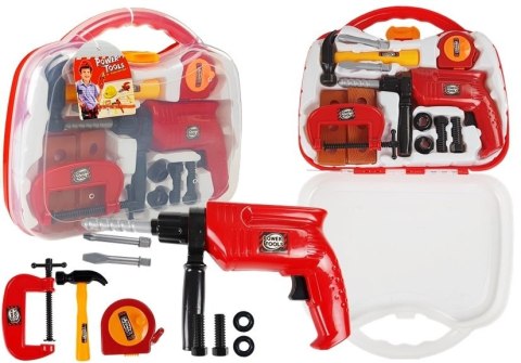 LEAN Toys Zestaw Narzędzi w Walizce Wiertarka Śruby