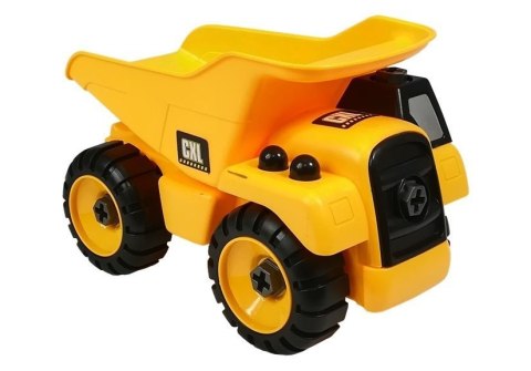 LEAN Toys Zestaw autek Dźwig Wywrotka Koparka do Rozkręcania