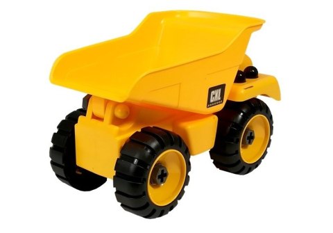 LEAN Toys Zestaw autek Dźwig Wywrotka Koparka do Rozkręcania