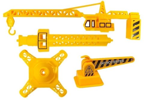 LEAN Toys Zestaw autek Dźwig Wywrotka Koparka do Rozkręcania