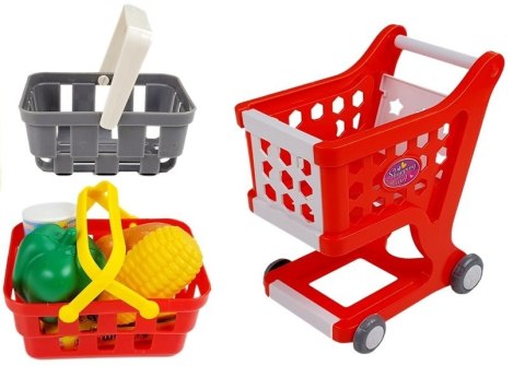 LEAN Toys Zestaw sklepowy kasa wózek