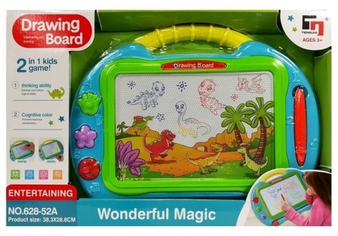 LEAN Toys Znikopis Tablica Magnetyczna Do Rysowania 3 Stempelki Rysik