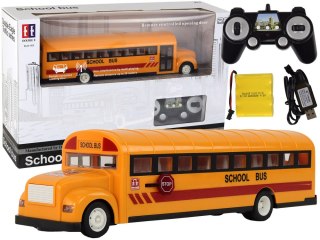LEAN Toys Żółty Autobus Szkolny Zdalnie Sterowany R/C Otwierane Drzwi