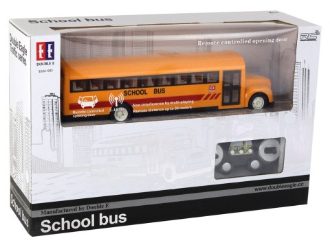 LEAN Toys Żółty Autobus Szkolny Zdalnie Sterowany R/C Otwierane Drzwi