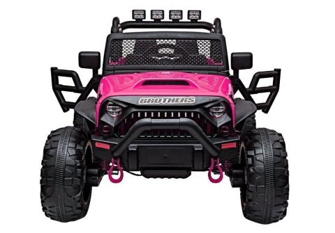 LEAN CARS Auto na akumulator Jeep JC666 Różowy Lakierowany
