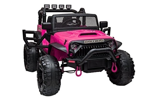 LEAN CARS Auto na akumulator Jeep JC666 Różowy Lakierowany