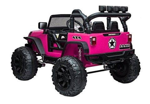 LEAN CARS Auto na akumulator Jeep JC666 Różowy Lakierowany