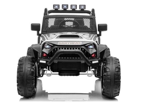 LEAN CARS Auto na akumulator Jeep JC666 Srebrny Lakierowany