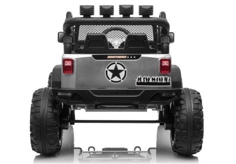 LEAN CARS Auto na akumulator Jeep JC666 Srebrny Lakierowany