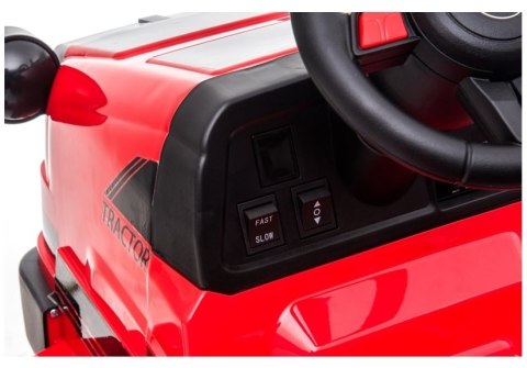 LEAN CARS Traktor na Akumulator z Przyczepą CH9959 Czerwony