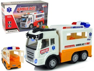 LEAN Toys Ambulans Autko na Baterie Światło Dźwięki