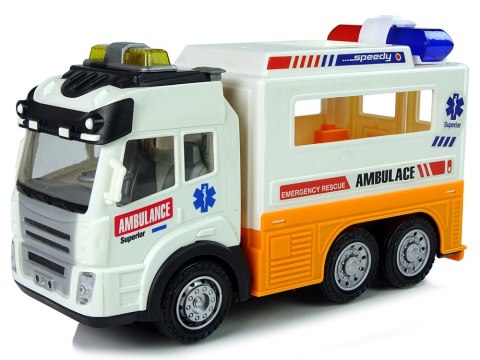 LEAN Toys Ambulans Autko na Baterie Światło Dźwięki