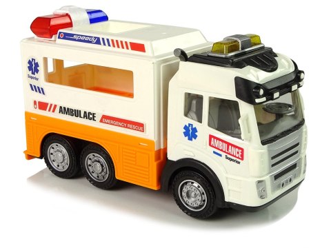LEAN Toys Ambulans Autko na Baterie Światło Dźwięki