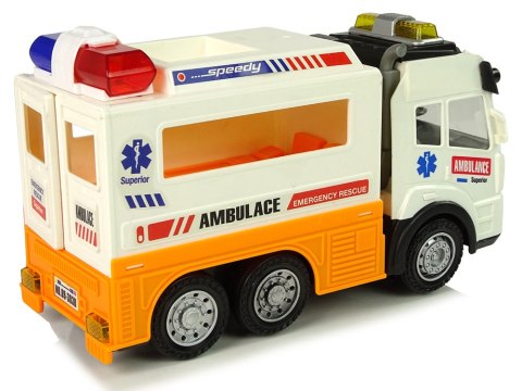 LEAN Toys Ambulans Autko na Baterie Światło Dźwięki