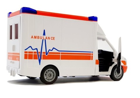 LEAN Toys Ambulans na Baterie z noszami Dźwięk i Światło