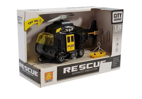 LEAN Toys Helikopter Ratunkowy na baterie 1:20 Dźwięk Światła