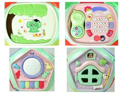 LEAN Toys Interaktywny Sorter z Telefonem Nauka Kształtów Liczb Pianinko