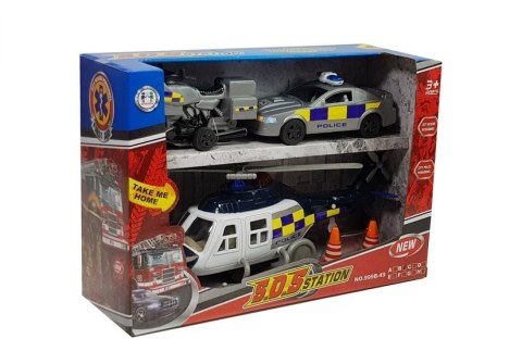 LEAN Toys Zestaw Pojazdów Policja Światła Dźwięki