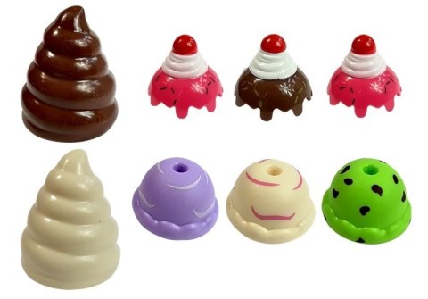 LEAN Toys Zestaw Słodkości do Zabawy w Cukiernię Ciasto Lody