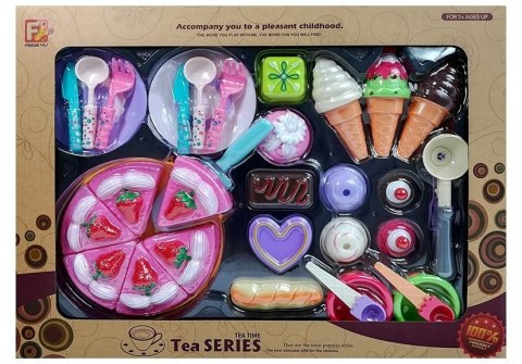 LEAN Toys Zestaw Słodkości do Zabawy w Cukiernię Ciasto Lody