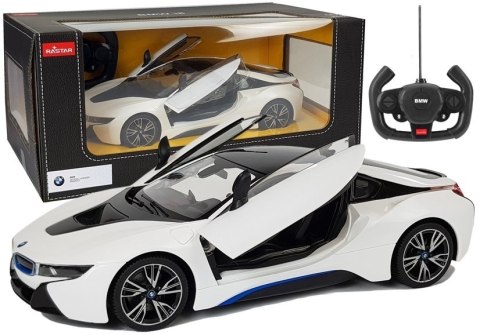 Rastar Auto R/C BMW i8 Rastar 1:14 Biały Drzwi Automatyczne