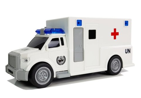 LEAN Toys Auto Ambulans z napędem Karetka Pogotowia 1:20 z dźwiękiem