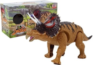 LEAN Toys Dinozaur Triceratops Żółty Na Baterie