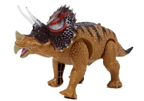 LEAN Toys Dinozaur Triceratops Żółty Na Baterie
