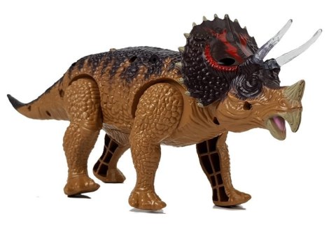 LEAN Toys Dinozaur Triceratops Żółty Na Baterie