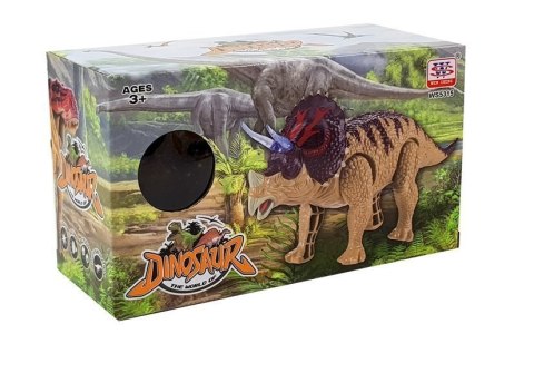 LEAN Toys Dinozaur Triceratops Żółty Na Baterie