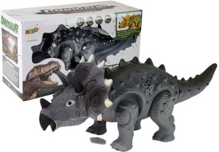 LEAN Toys Dinozaur na Baterie Triceratops Szary