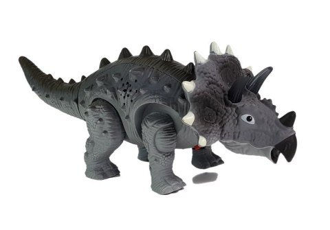 LEAN Toys Dinozaur na Baterie Triceratops Szary